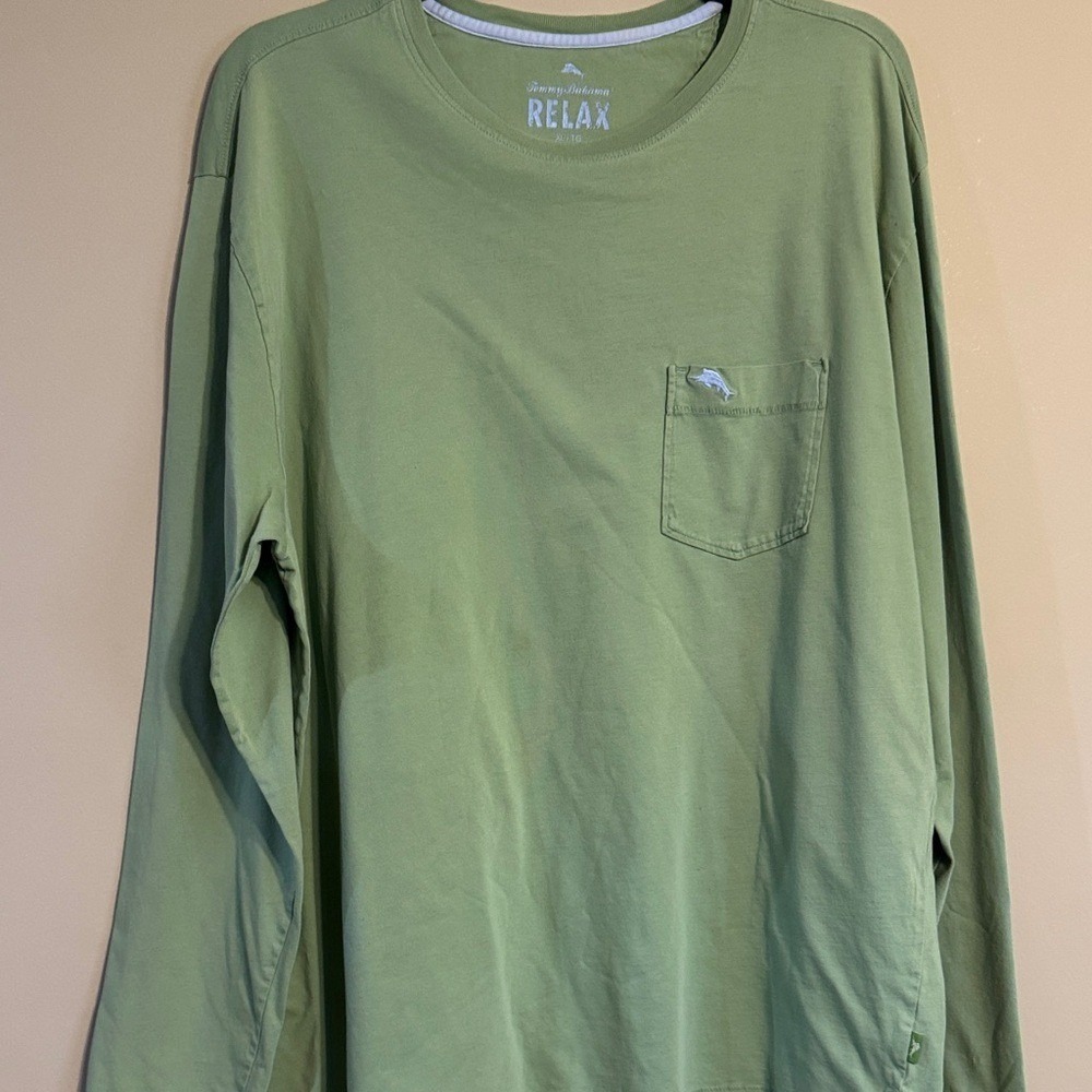 Tommy Bahama Green Long Sleeve Men's Shirt size xl tall - Picture 4 of 5